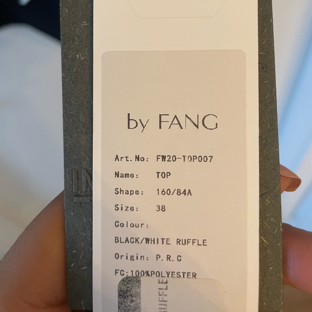 Black & White Ruffle Blouse - Picture 4 of 4